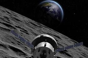 Cómo nunca se vieron: Orion logra sobrecogedora imagen de la Tierra y la Luna juntas desde el espacio profundo