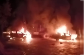 Ataque incendiario destruye cinco vehículos y maquinaria en predio forestal en  Los Sauces