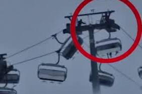 Esquiadora vive 40 minutos de terror atrapada en un andarivel en medio de una fuerte ventisca en Italia