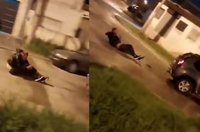 Hombre acusado de robar a una mujer fue atado a un auto y arrastrado por vecinos