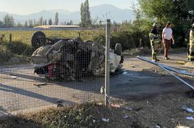 Registran el trágico accidente que dejó 5 muertos en la Ruta 5 Sur en Requínoa