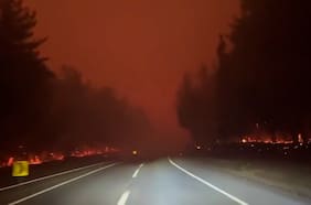 Así luce la ruta del Itata por los incendios forestales que afectan a las regiones del Biobío y Ñuble