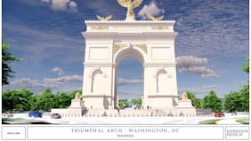 Mide 76 metros y estaría en Washington: lo que se sabe del “Arco de Trump” revelado por la Casa Blanca