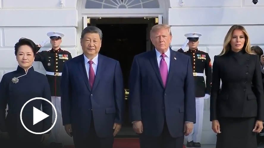 Así fue la llegada de Xi Jinping a La Casa Blanca y la inusual bienvenida por parte de Trump