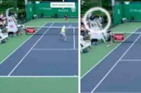Tenía el match point y terminó dándole un pelotazo al árbitro