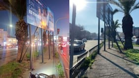 Retiran cartel publicitario instalado en medio de la ciclovía de la Alameda en Estación Central: GORE apunta al Serviu