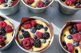 Muffins de frutos rojos