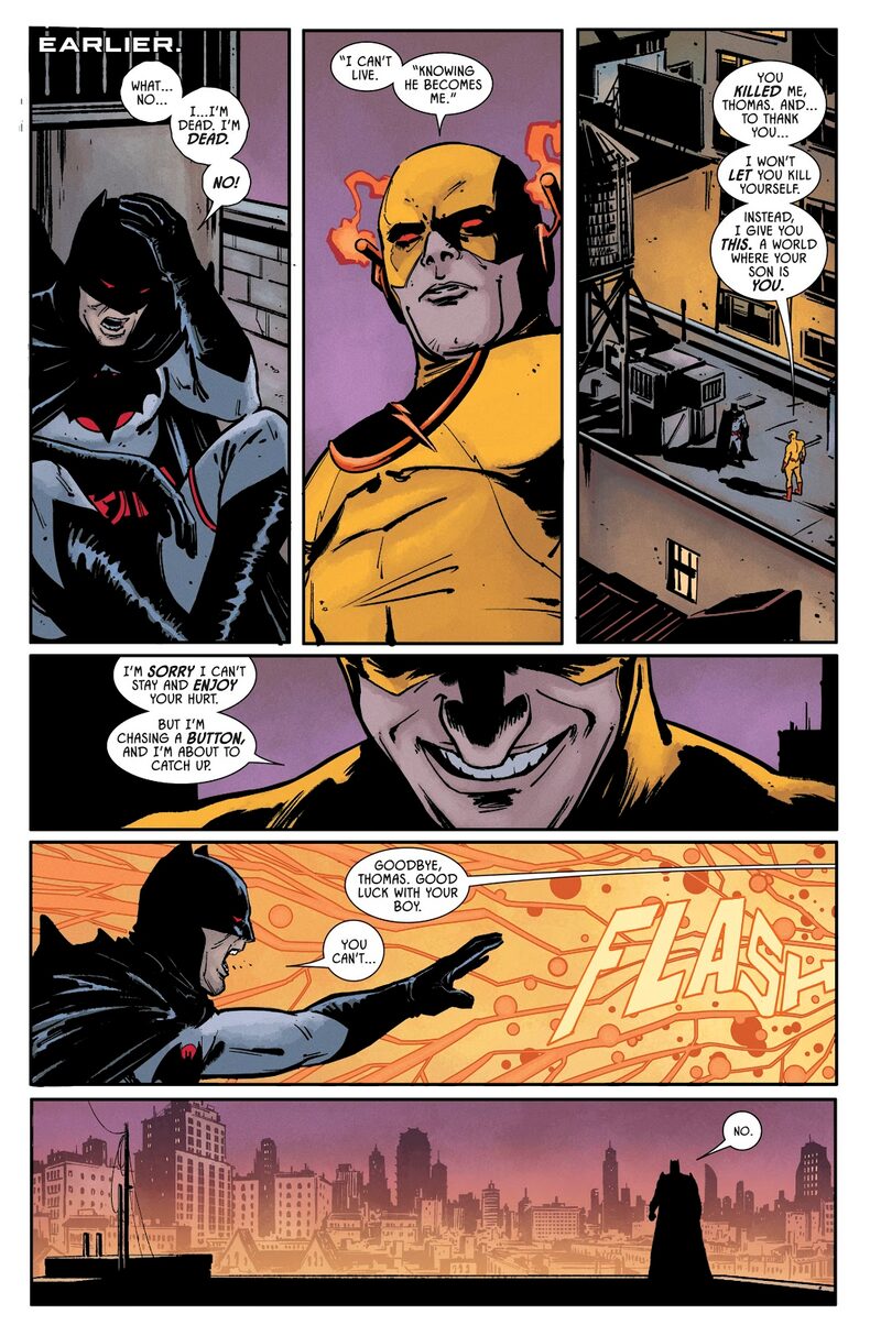 Ahora ya sabemos cómo el Batman de Flashpoint llegó al universo ...