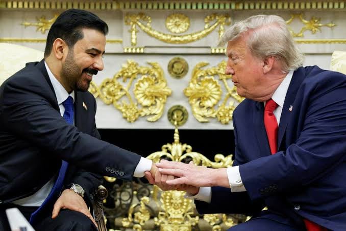 El presidente Donald Trump y el primer ministro iraquí, Ali al-Zaidi, en la Casa Blanca. Foto: Archivo
