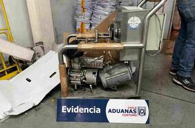 Incautan éxtasis granulado en máquina proveniente de Países Bajos