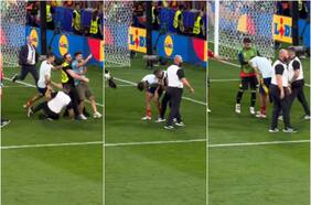 Peligra para la final: Morata es golpeado por un guardia de seguridad en plena celebración de España