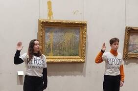 Activistas medioambientales lanzan sopa a una obra de Monet y acusan que “esta primavera será la única que nos quedará si no reaccionamos”