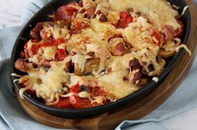 Cómo hacer longanicillas gratinadas con champiñones