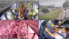 Pánico en Brasil: autobús sin frenos y lleno de pasajeros, choca más de 15 autos y deja varios heridos