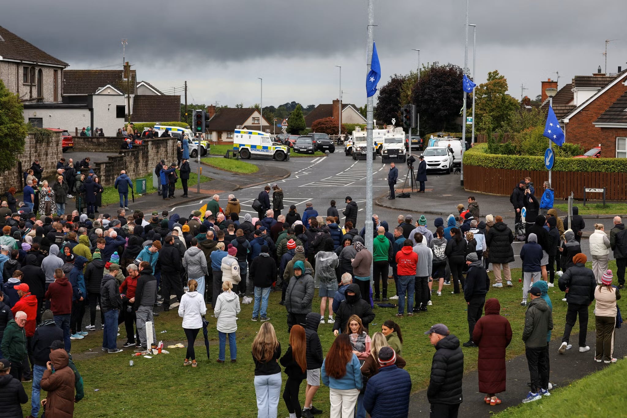 Protesta en Portadown, Irlanda del Norte.