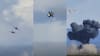 Dos aviones militares se estrellan en pleno show aéreo en Estados Unidos