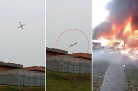 Avión con 61 personas a bordo se estrella en llamas en Sao Paulo