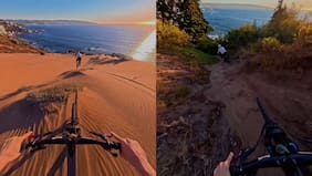 ¡Insólito!: Ciclistas se graban descendiendo a gran velocidad por las Dunas de Concón