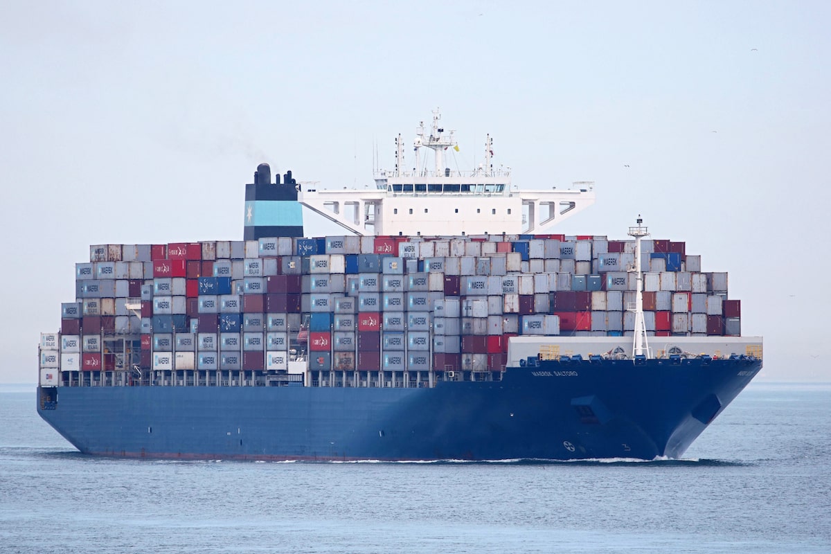 Cómo es el buque Maersk Saltoro que llevó cerezas a China - La Tercera