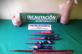 Incautan armas blancas de fabricación artesanal y celulares en operativo realizado cinco cárceles de Antofagasta