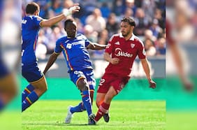 Roja directa: el criminal patadón que sufrió Gabriel Suazo en el triunfo de Sevilla sobre Getafe