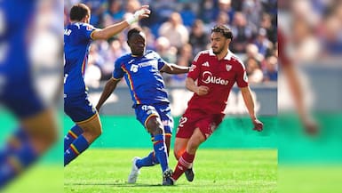 Roja directa: el criminal patadón que sufrió Gabriel Suazo en el triunfo de Sevilla sobre Getafe