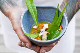 Camarones con salsa de naranja