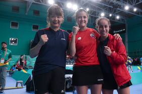 Tania Zeng al podio: el equipo femenino chileno de tenis de mesa asegura el bronce