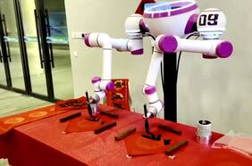 Este robot escribe mensajes para celebrar año nuevo lunar