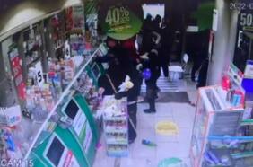 Preservativos, tinturas de pelo y pañales: cámaras registran momento en que secundarios saquean farmacia en Providencia