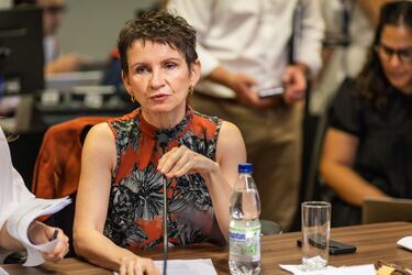 La ministra del Interior, Carolina Tohá, durante el Cogrid nacional tras el apagón que afectó a gran parte del país.