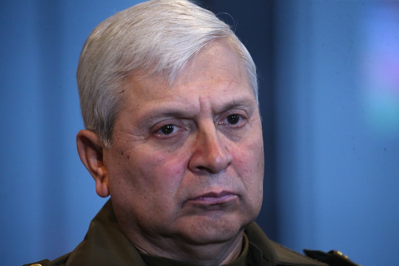 El general director de Carabineros, Ricardo Yáñez.