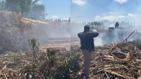 Atentado incendiario en Cunco: queman siete máquinas al interior de un predio