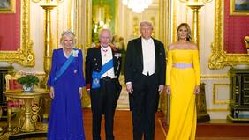 Carlos III elogia el “compromiso” de Trump con la paz en cena de gala en el Castillo de Windsor