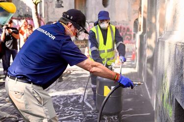 Gobierno de Santiago comienza plan de recuperación de fachadas en el barrio Concha y Toro