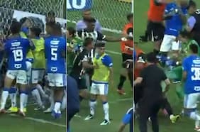 Combos, patadas y 23 expulsados: la batalla campal que se desató en la final entre cruzeiro y Atlético Mineiro