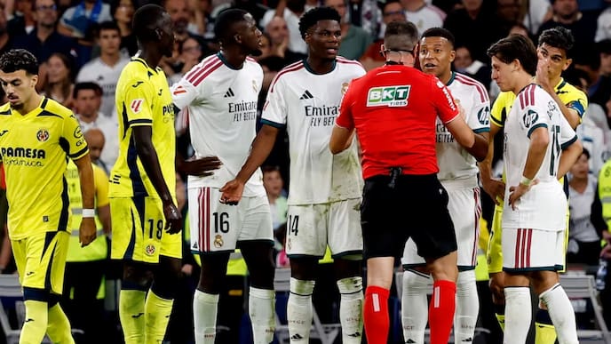 Con una insólita roja a Vinícius: Real Madrid vence a Villarreal y se pone tercero en LaLiga