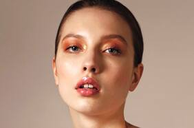 Ojos bronce cobre glitter
