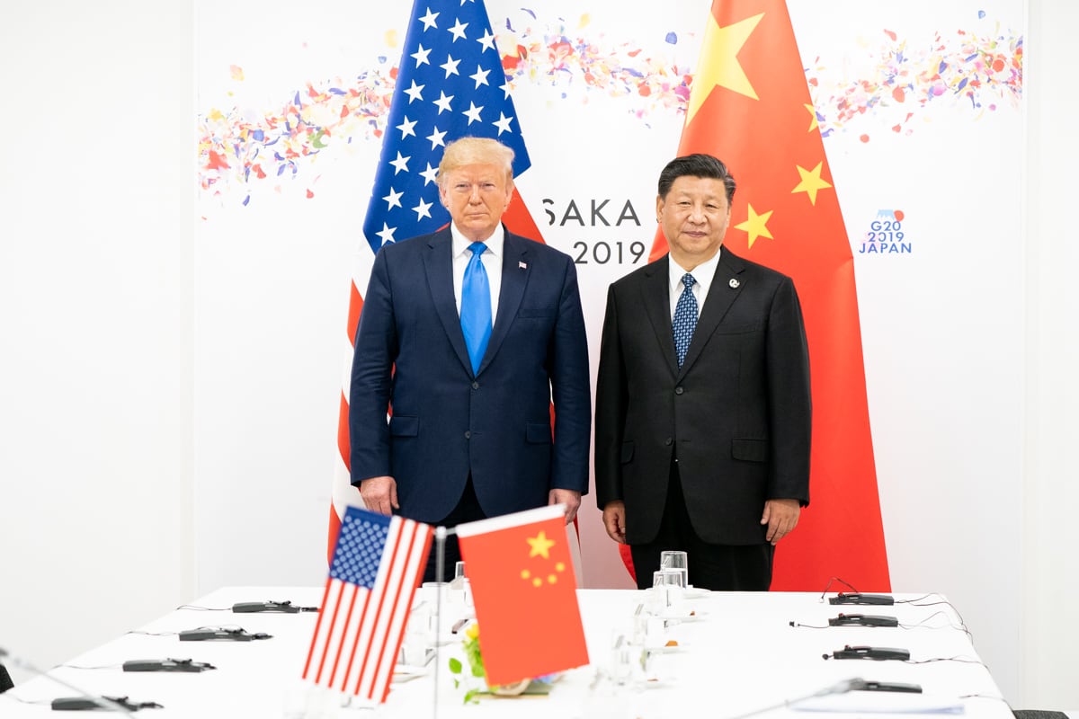 Donald Trump y Xi Jinping en Japón en 2019.