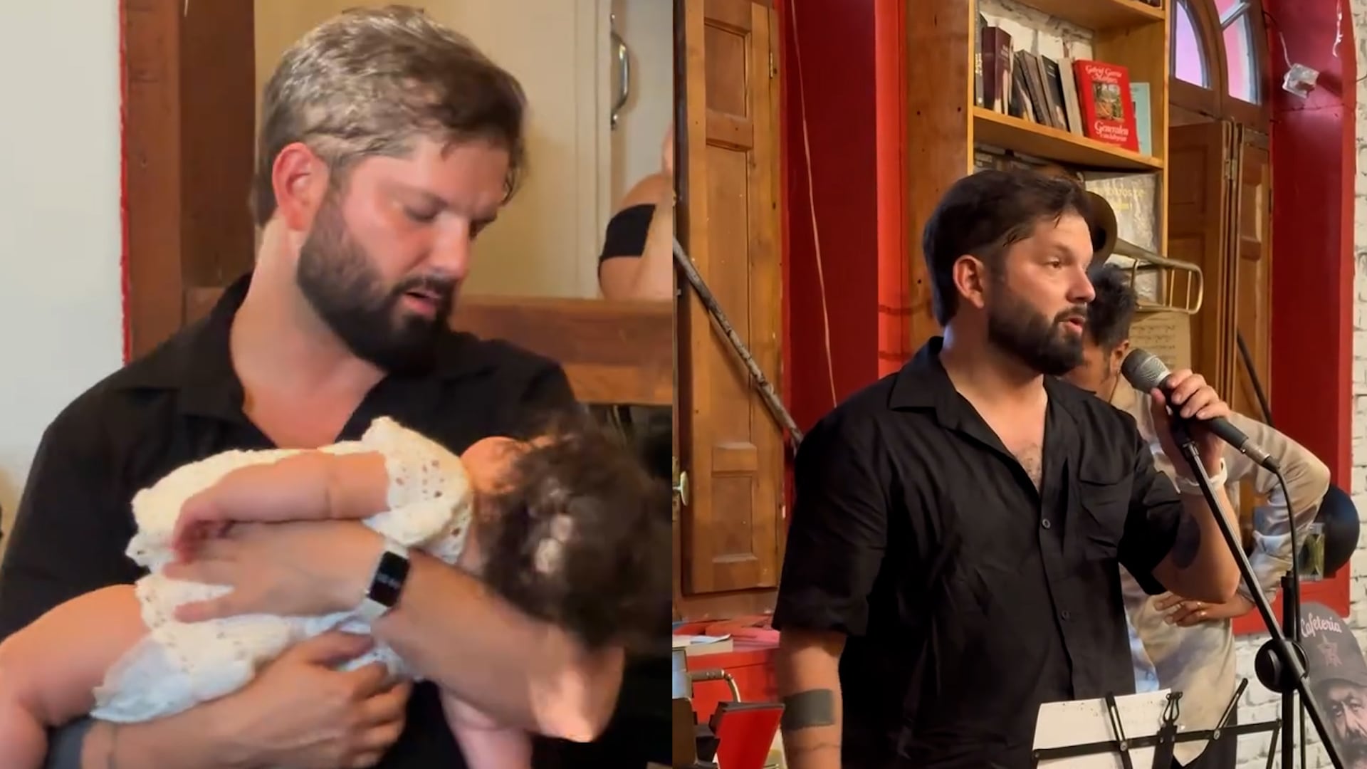 Presidente Boric disfrutó de concierto con su hija en brazos y reflexionó sobre la unidad