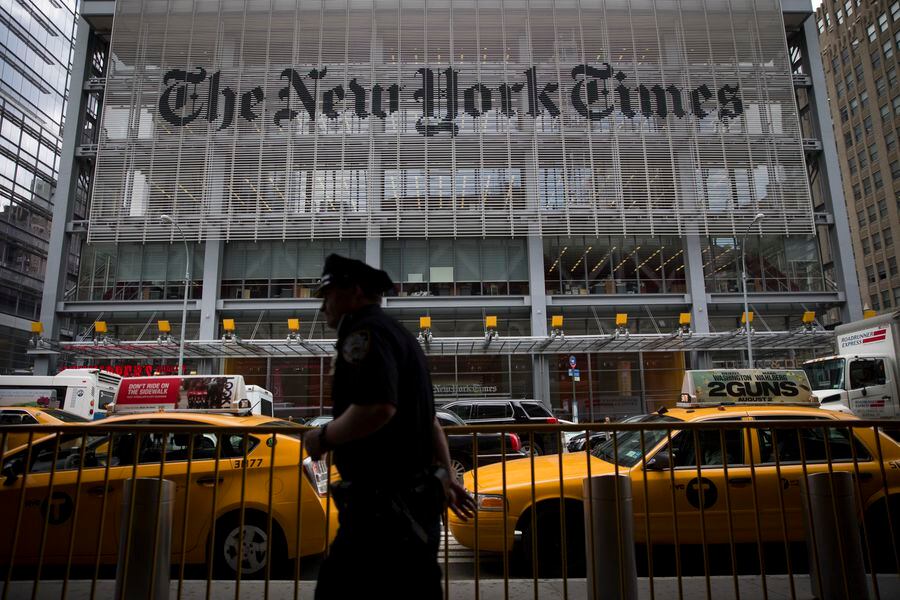 The New York Times Headquarters Ahead Of Earns Figures