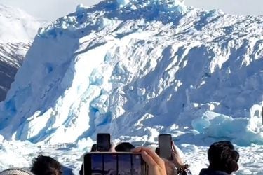 El impactante registro del desprendimiento del Glaciar Upsala en Argentina