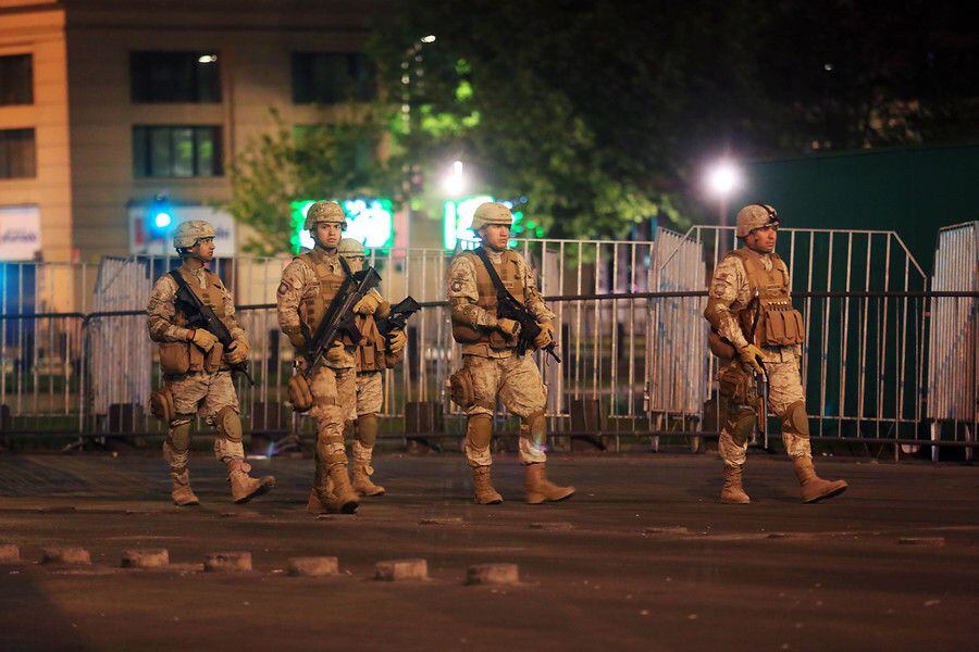 Militares en Santiago