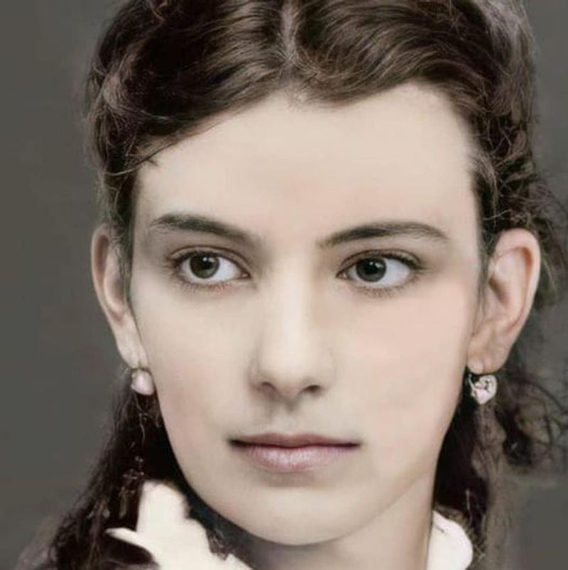 Retrato digitalizado y a color de María García Granados. Arreglos hechos por Pavel Néstor Lominchar