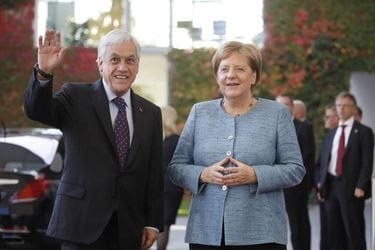 Angela Merkel y Sebastián Piñera