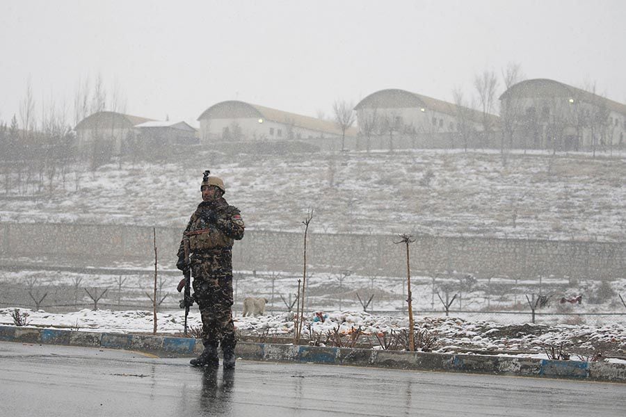 Militar en Kabul, Afganistán