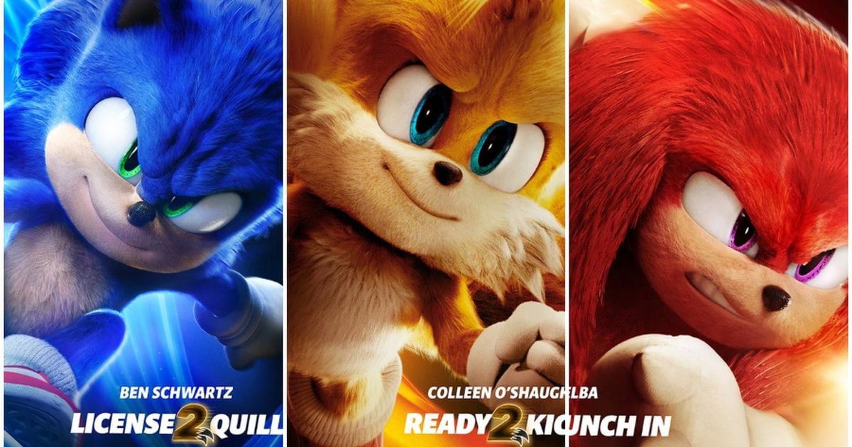 Sonic, Tails y Knuckles protagonizan los nuevos posters de la segunda  película de Sonic - La Tercera