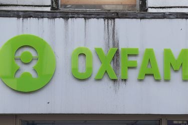 An Oxfam shop is seen, in London