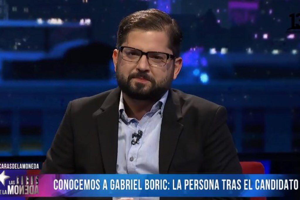 Gabriel Boric en el estelar de Canal 13.