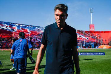 Mauricio Pellegrino durante el partido valido por la trigésima fecha del Campeonato Nacional.